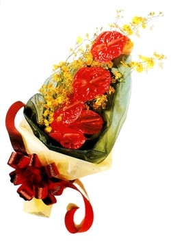 Ankara Sincan �i�ek yolla d�kkan�m�zdan 5 adet antorium buketi