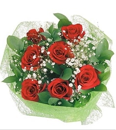 7 adet k�rm�z� g�lden buket tanzim Ankara cicek , cicekci 