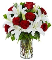 Vazoda g�rsel �i�ek tanzimi g�l kazablanka Ankara �i�ek�i ma�azas�